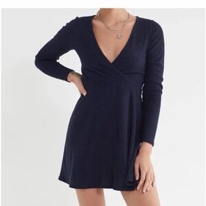 Urban Outfitters Navy Blue Wrap Dress
